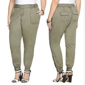 TORRID Olive Green Twill Cargo Joggers